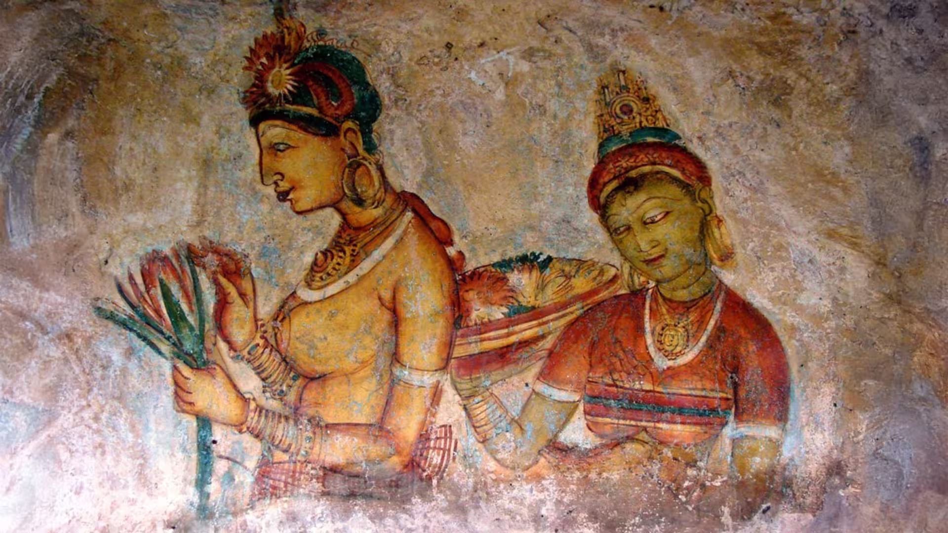 World-Famous Sigiriya Frescoes - Celestial Maidens